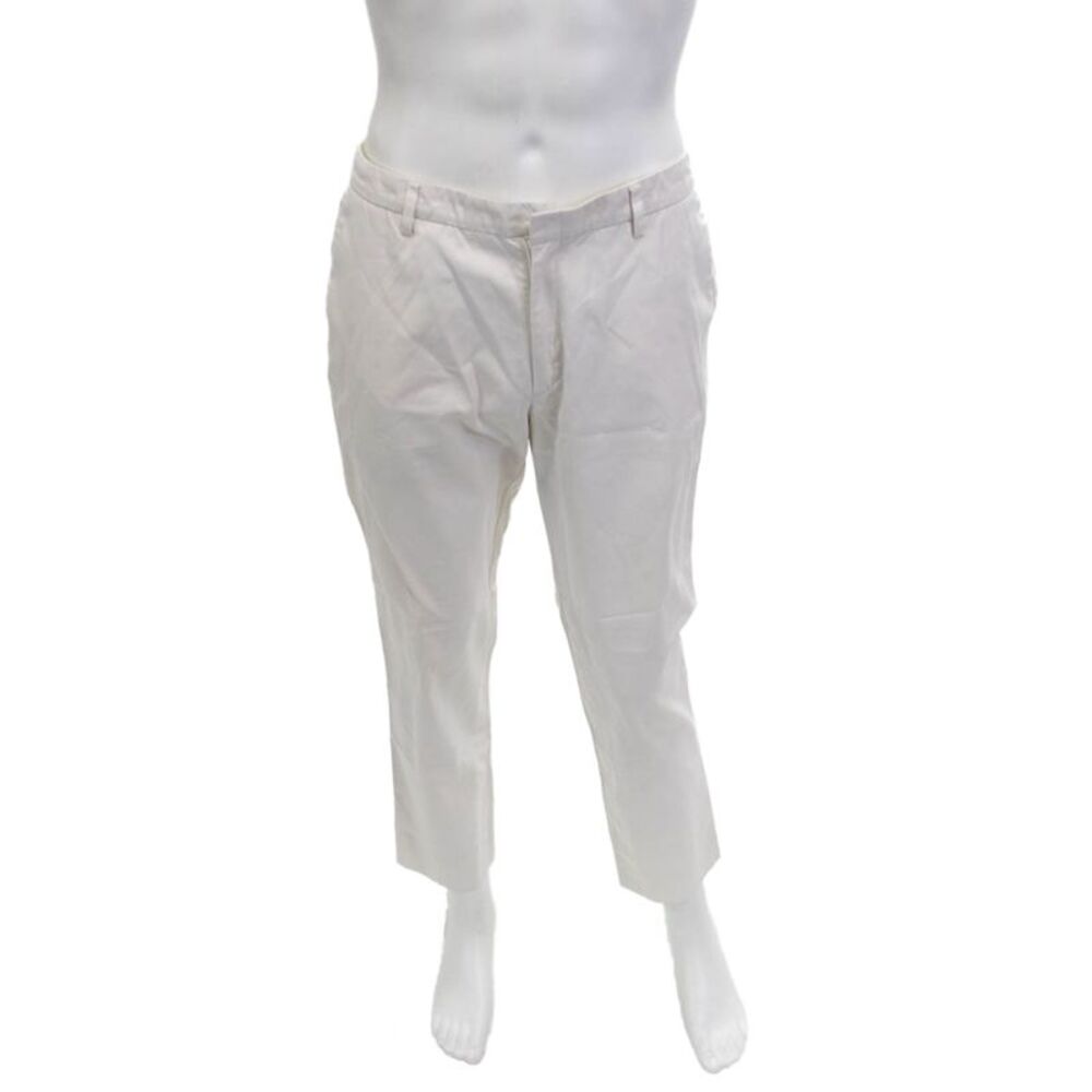 Raf Simons Mens White Ankle Cropped Chino Dress Pants Cotton Size 48